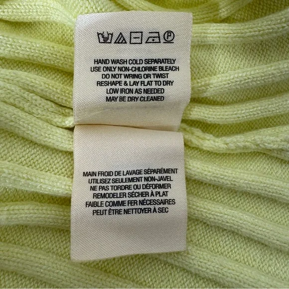 Anthropologie Canary Yellow Zadkine Ribbed Knit Sweater Tank Size XS Linen Blend - Picture 13 of 16